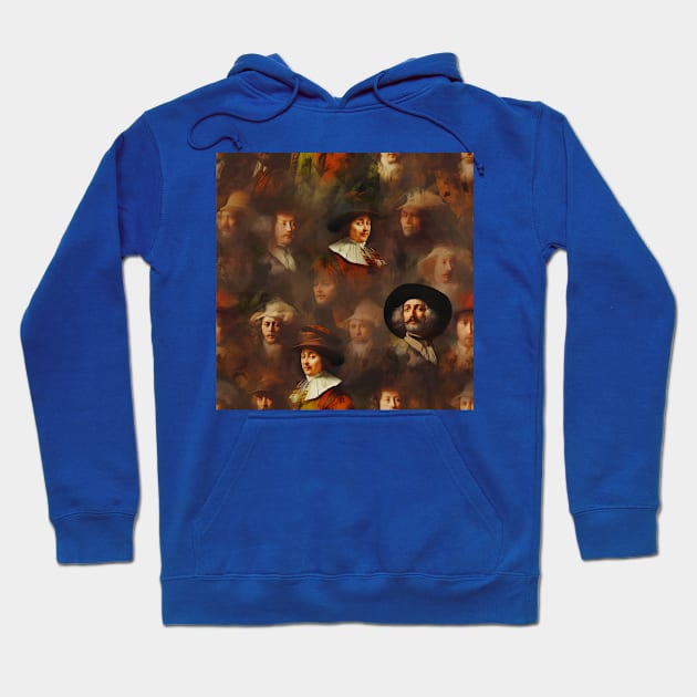 Rembrandt Paintings Mashup Hoodie by Grassroots Green